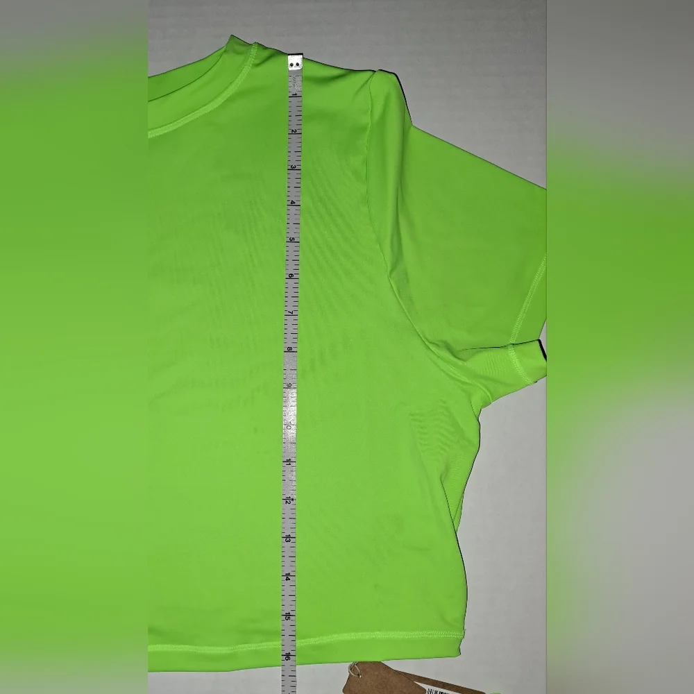 ❤️NWT SKIMS 2 Piece Swim T Shirt Top Dippy tie String Bikini Set NEON GREEN 3X